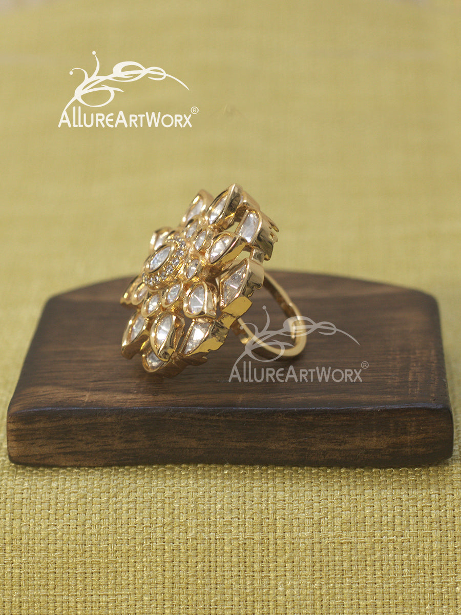 Kundan cz Ring