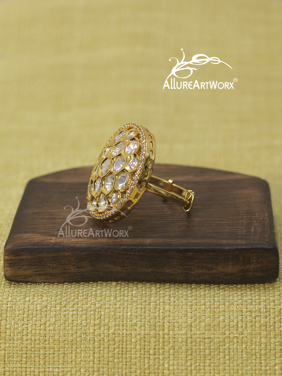 Kundan Cz Ring