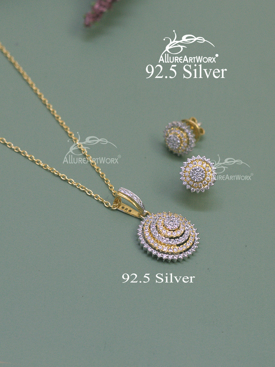 Amyah Silver Pendant Set