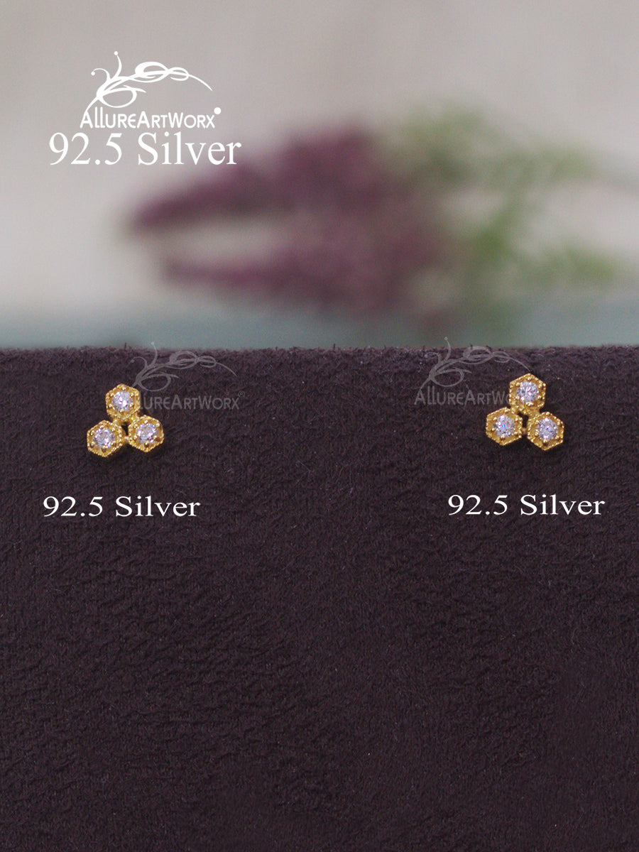 Anabel Silver Earrings(small-white)