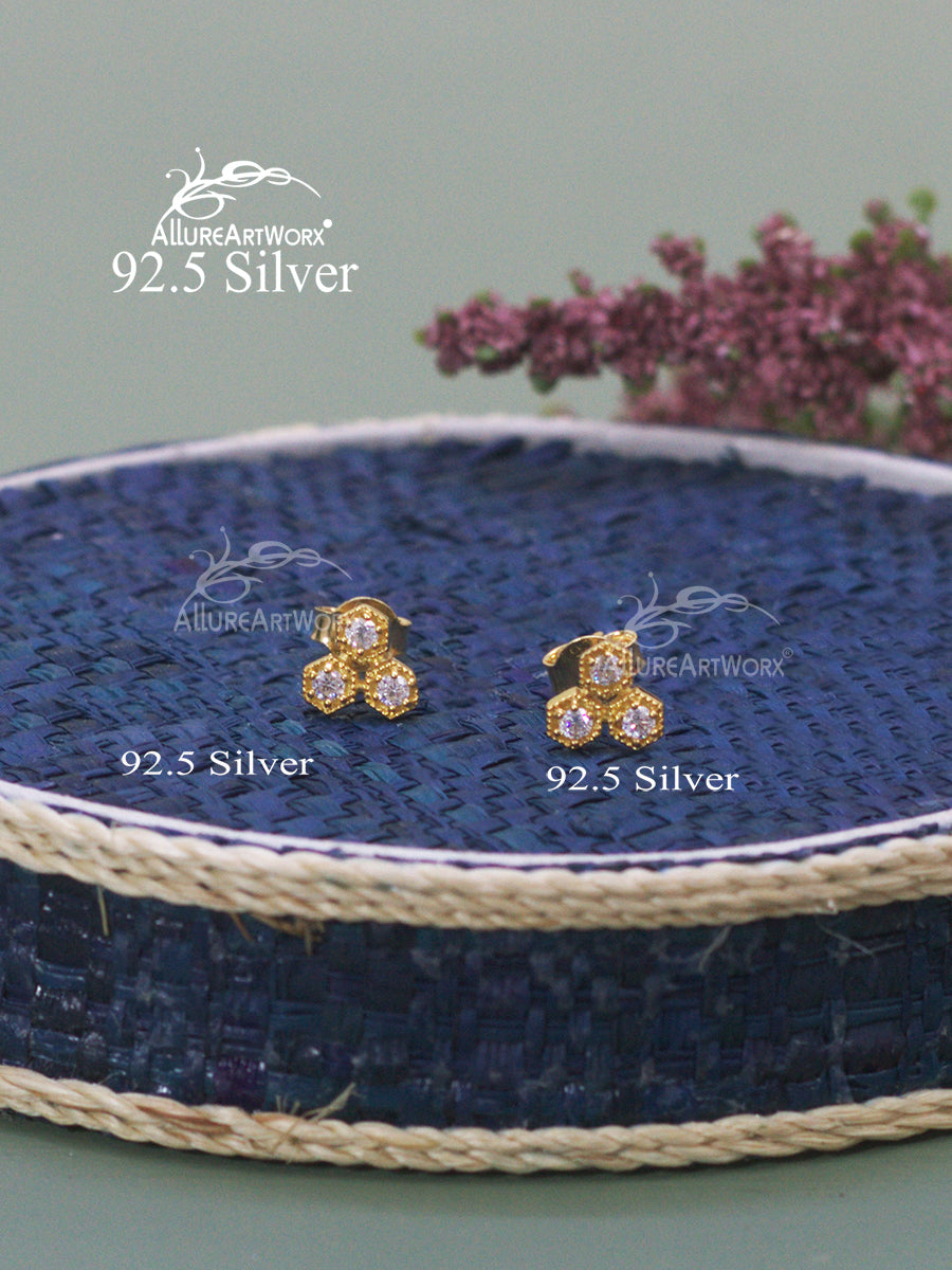 Anabel Silver Earrings(small-white)