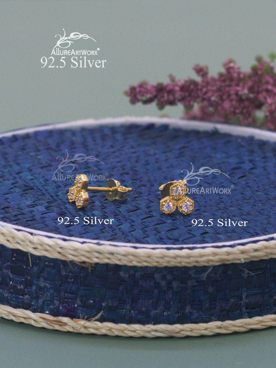 Anabel Silver Earrings(small-white)