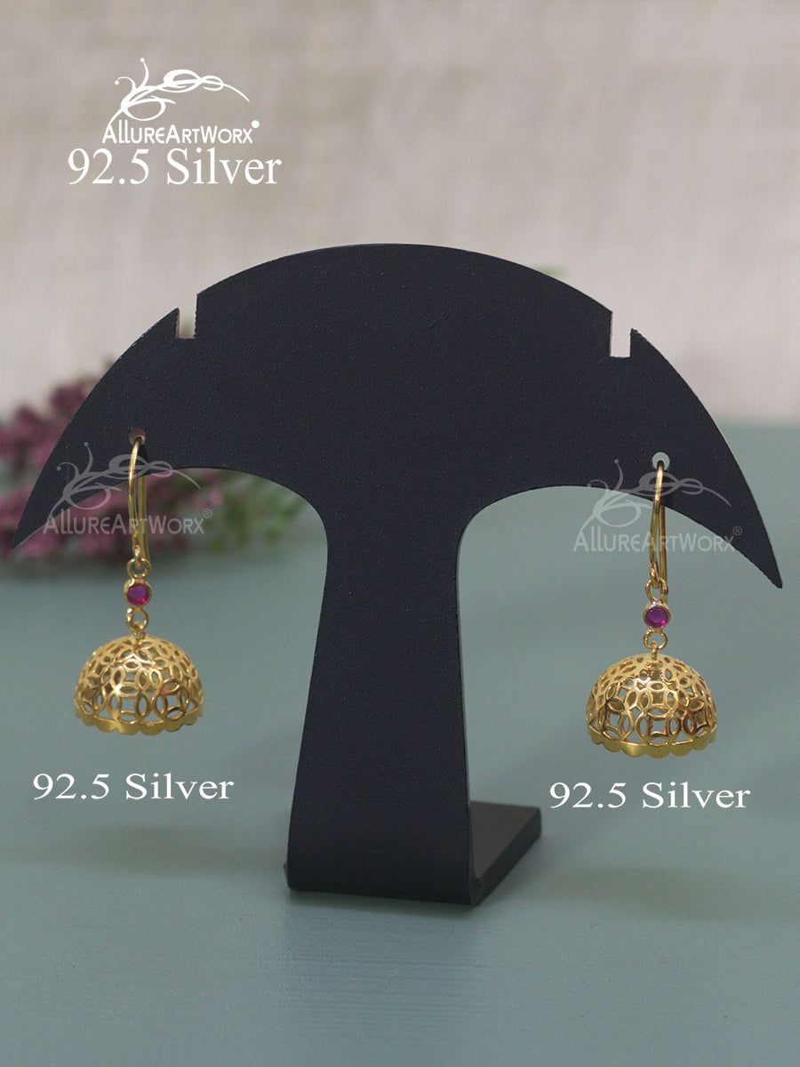 Myan Silver Jhumkis(Hooks)