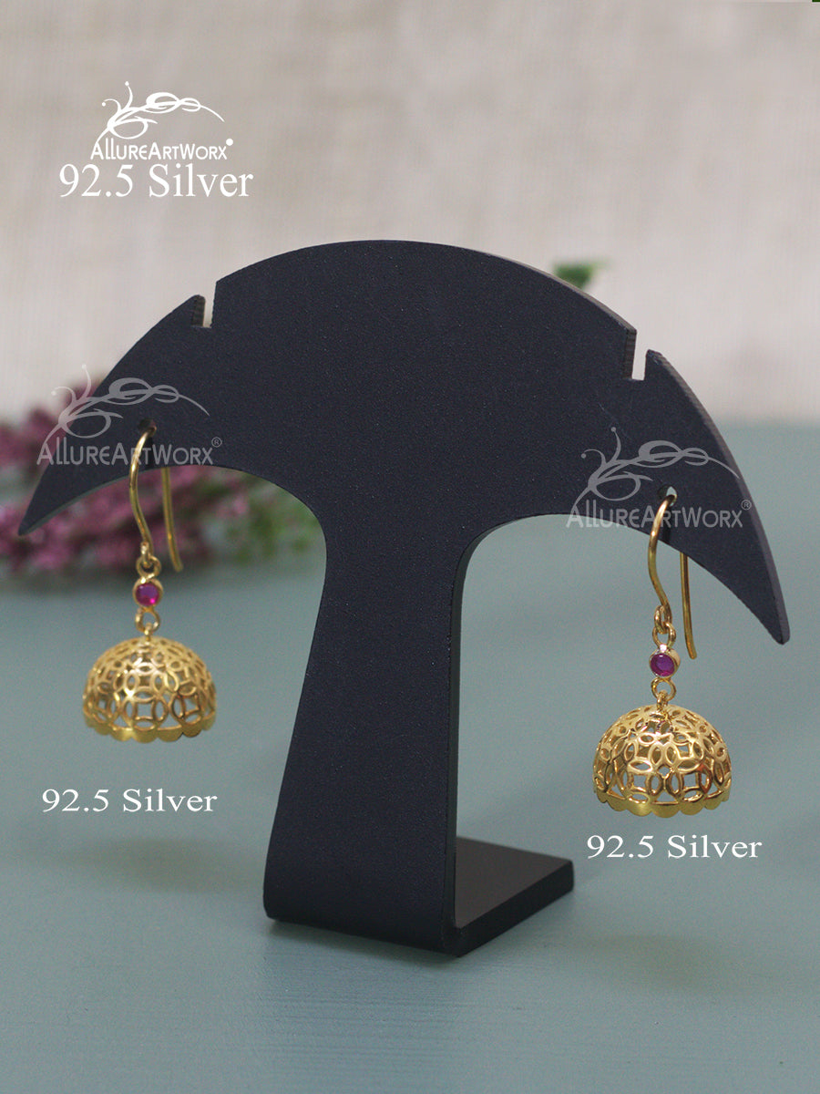 Myan Silver Jhumkis(Hooks)