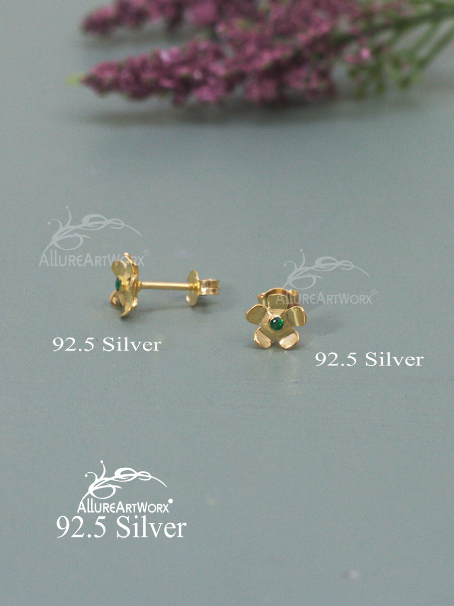 Neisha Silver Earrings(small-green)