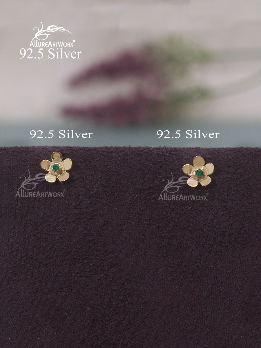 Neisha Silver Earrings(small-green)