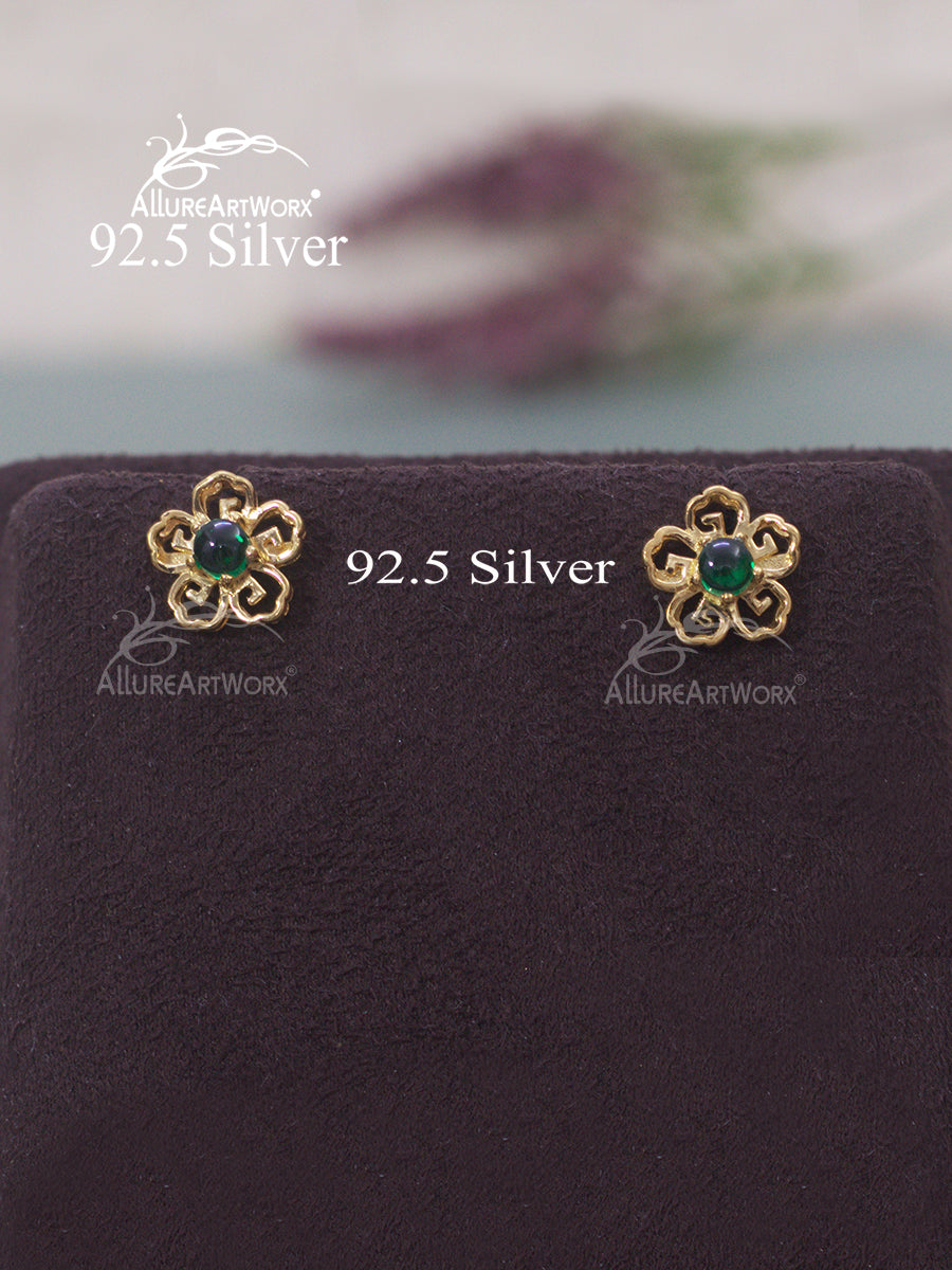 Pahi Silver Earrings(green)