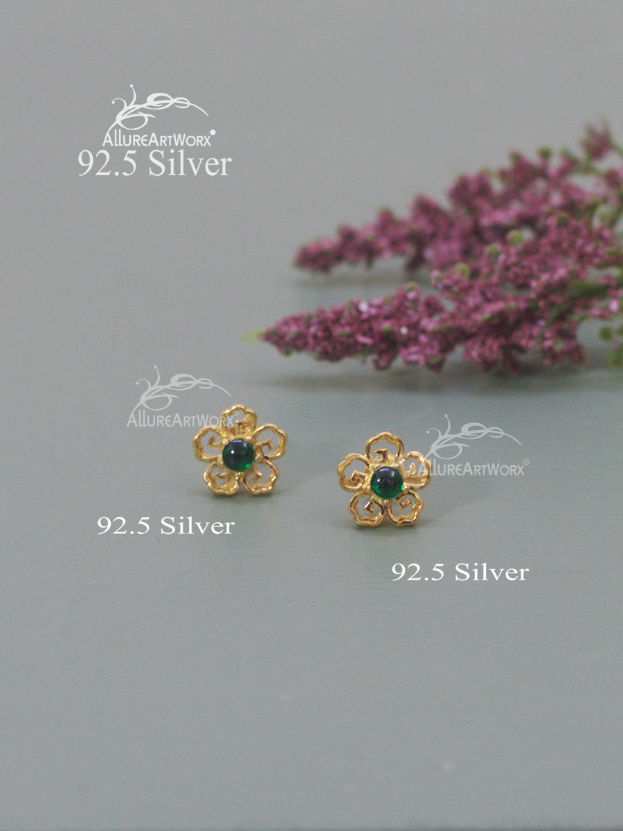 Pahi Silver Earrings(green)