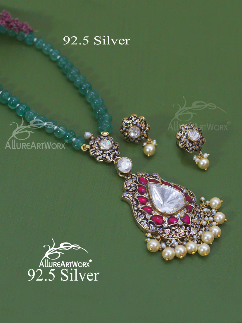 Udita Silver Necklace(long)