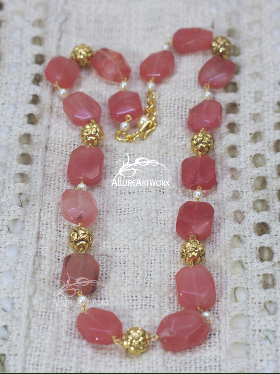 Cherry Quartz Neckpiece