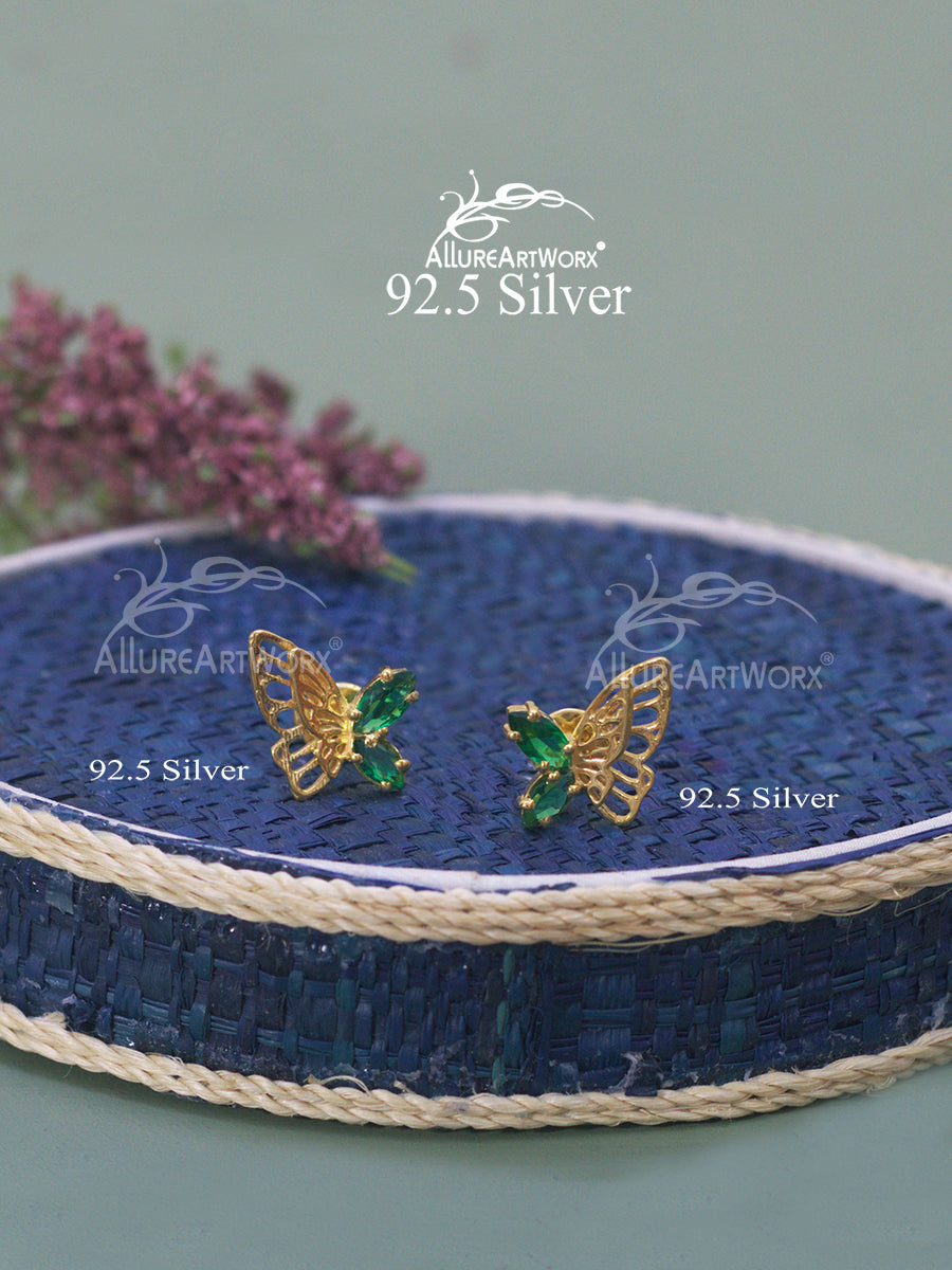 Kimana Silver Earrings(green)