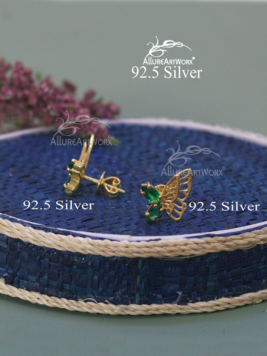 Kimana Silver Earrings(green)