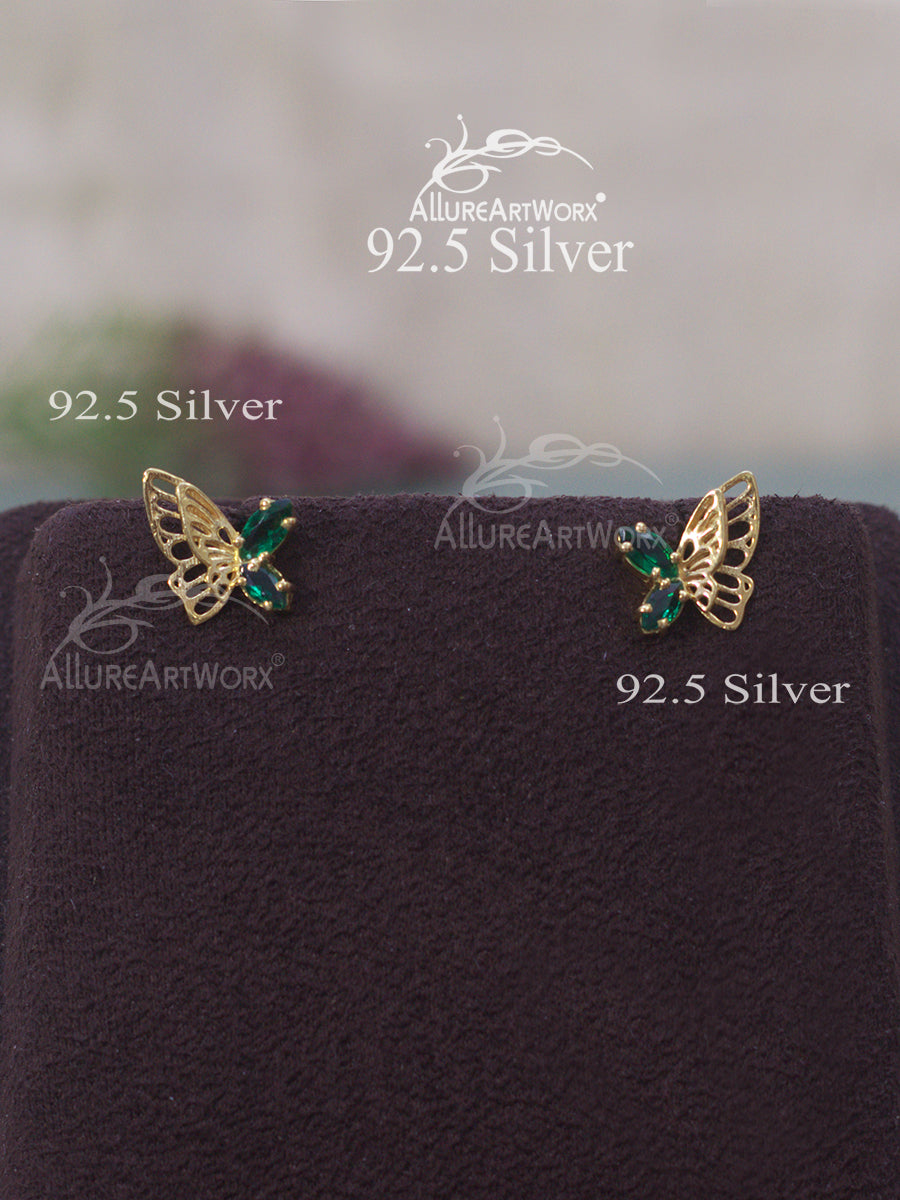 Kimana Silver Earrings(green)