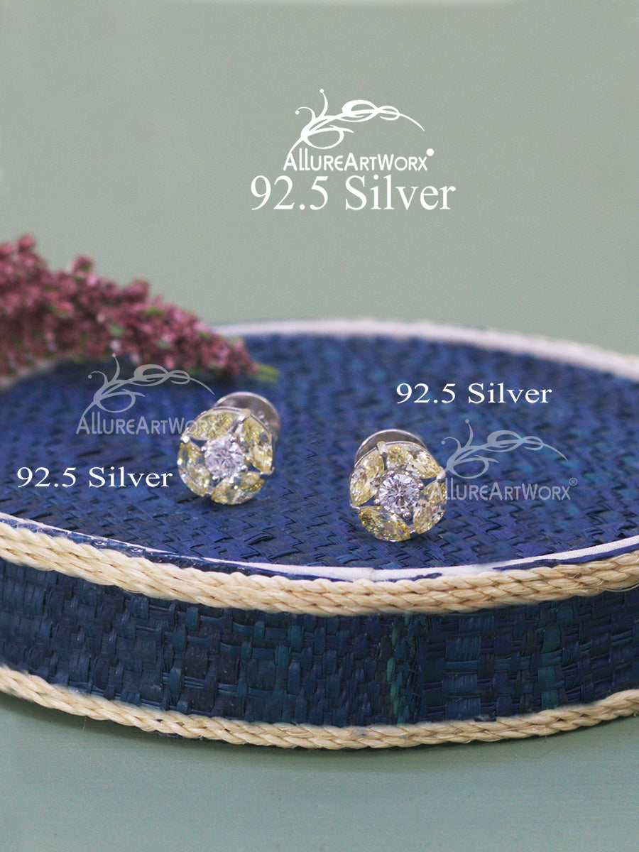 Lime Silver Earrings