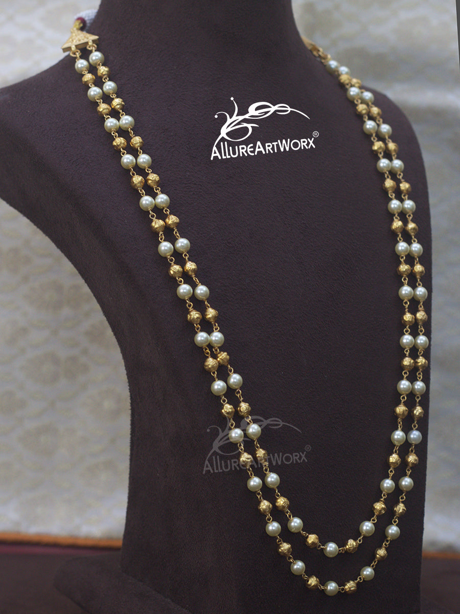 Pearl Gold Ball Neckpiece