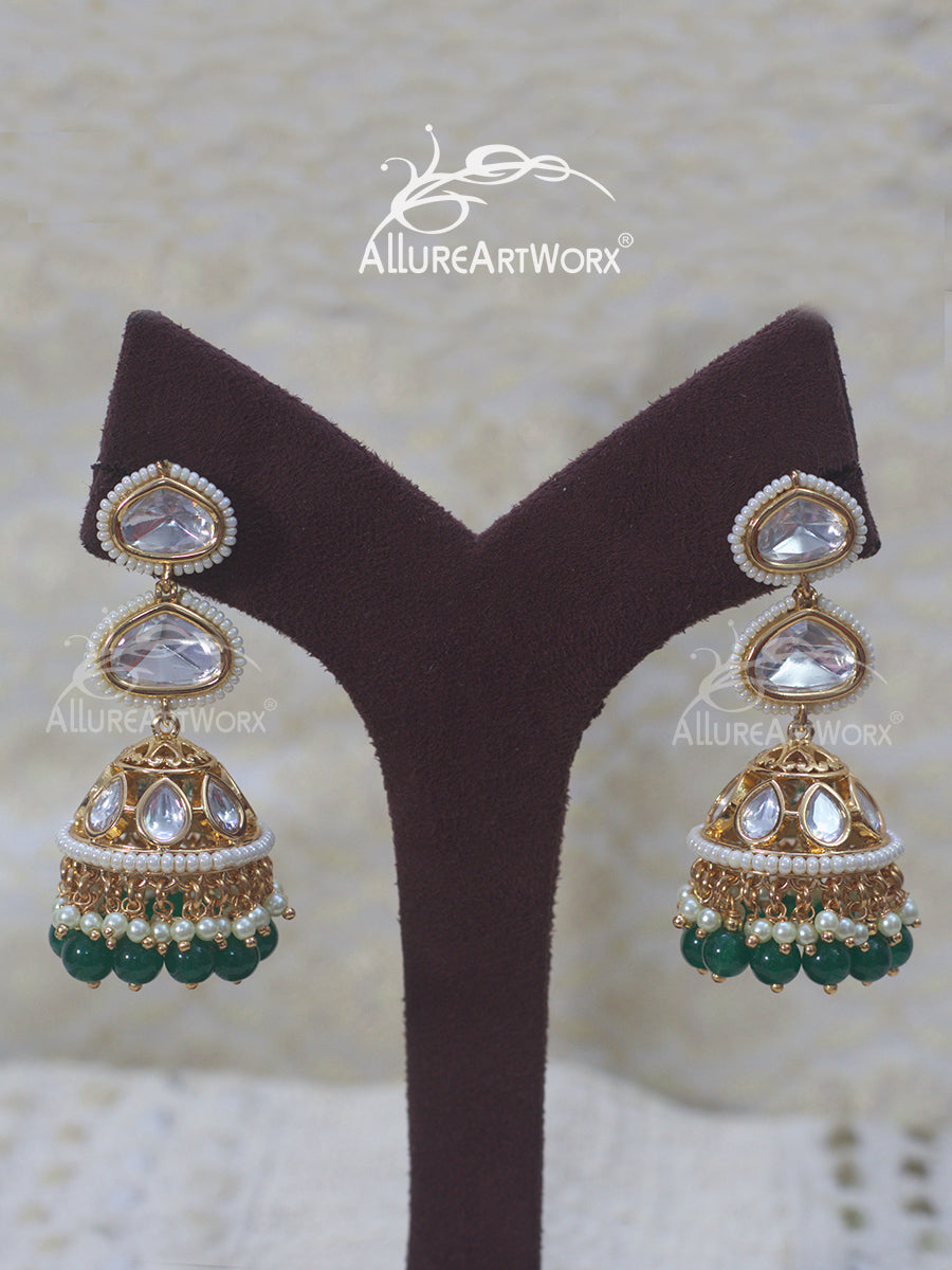 Kundan Jhumkas