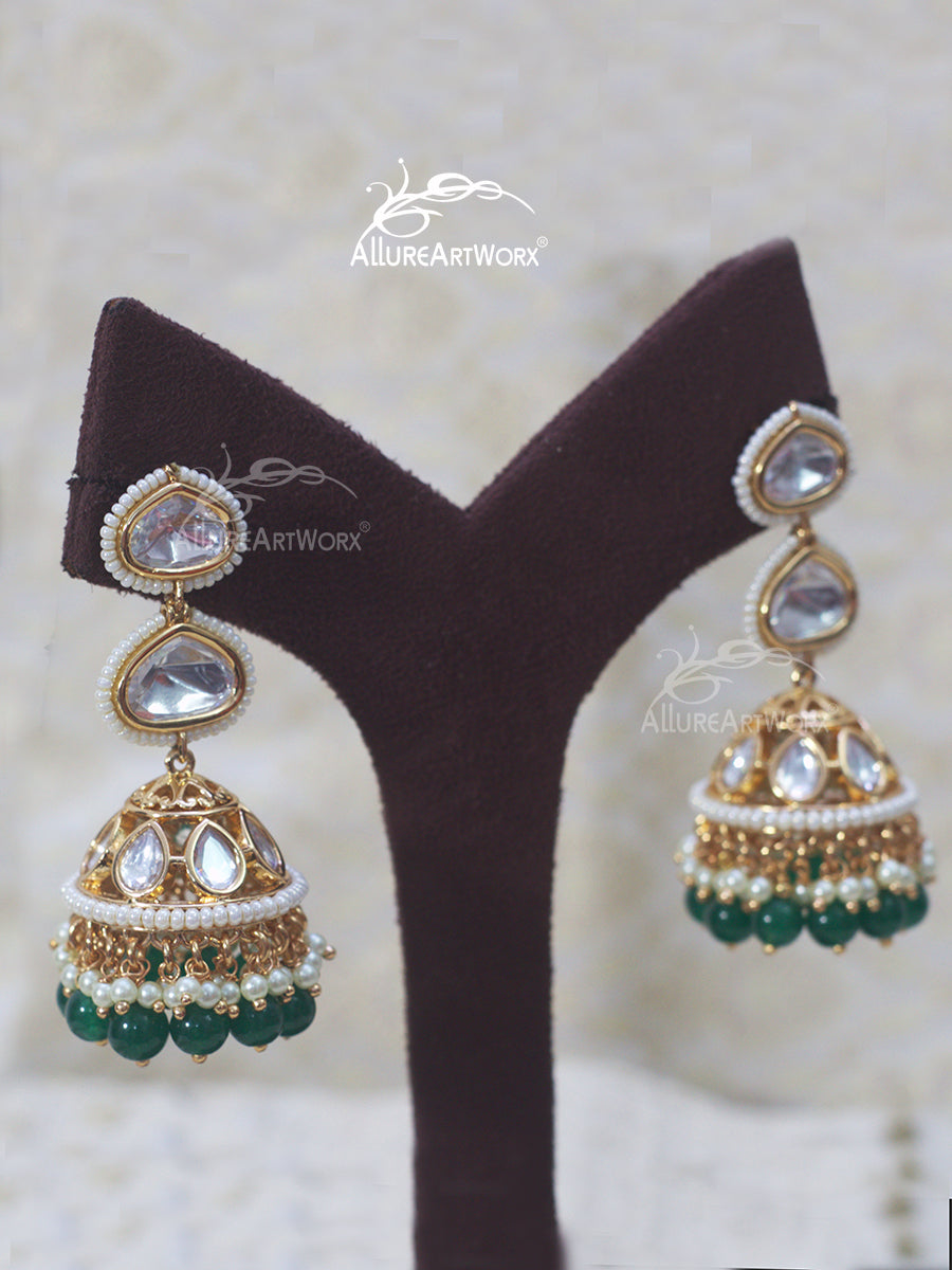 Kundan Jhumkas