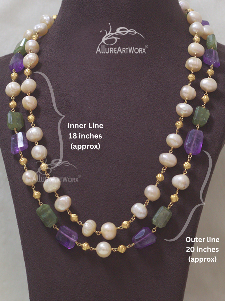 Garnet Amethyst Neckpiece