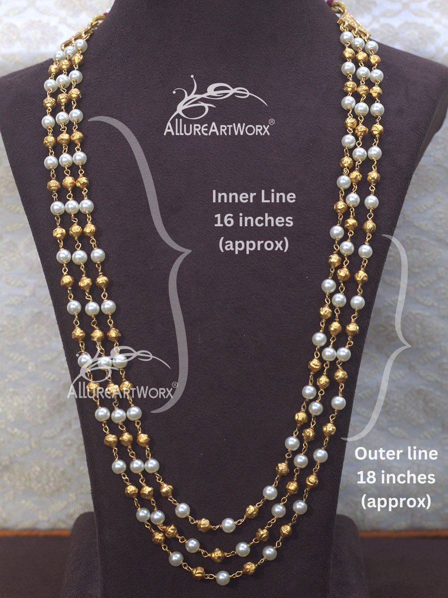 Pearl Gold Ball Neckpiece