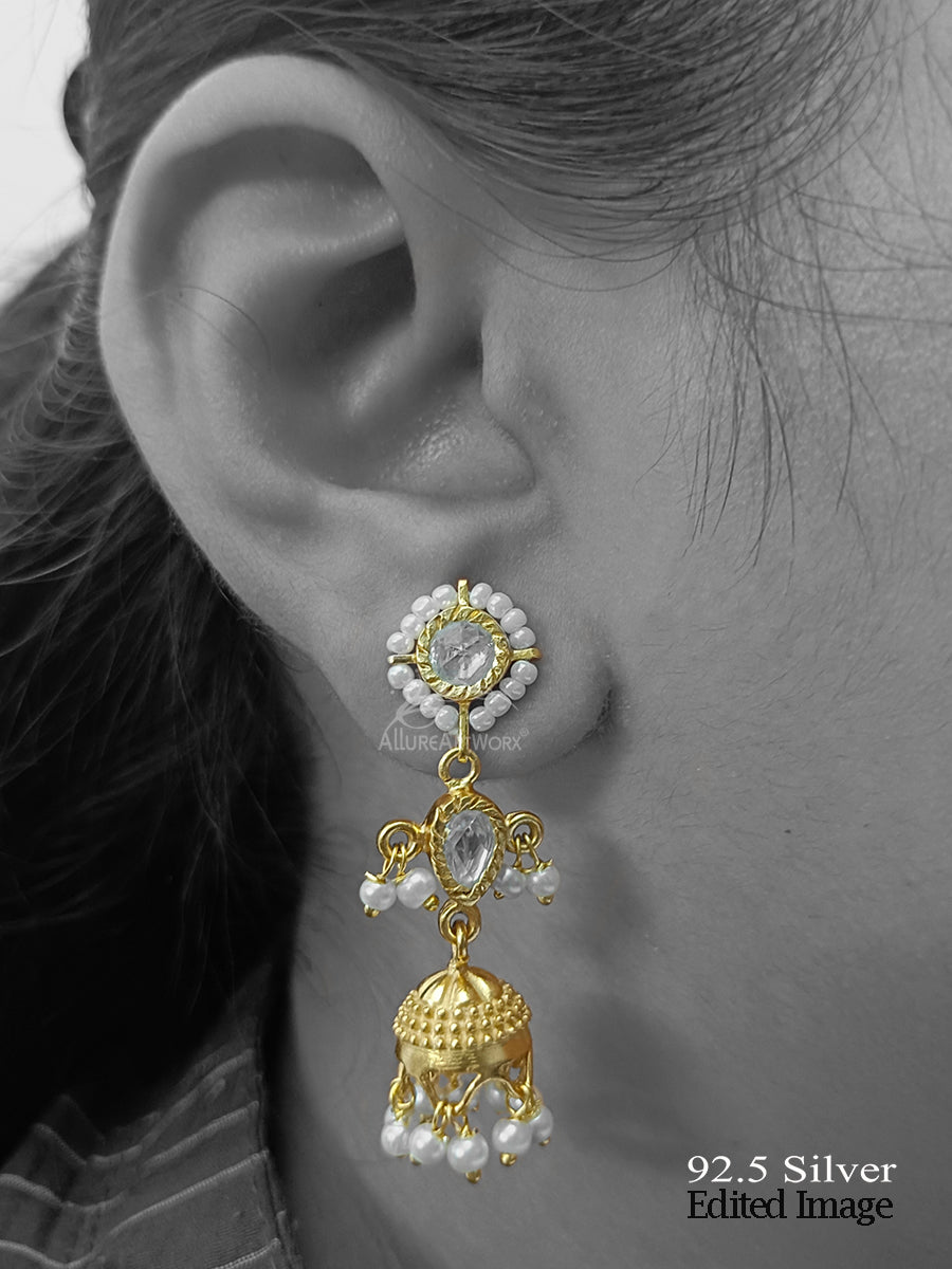 Auriane Silver Jhumkis