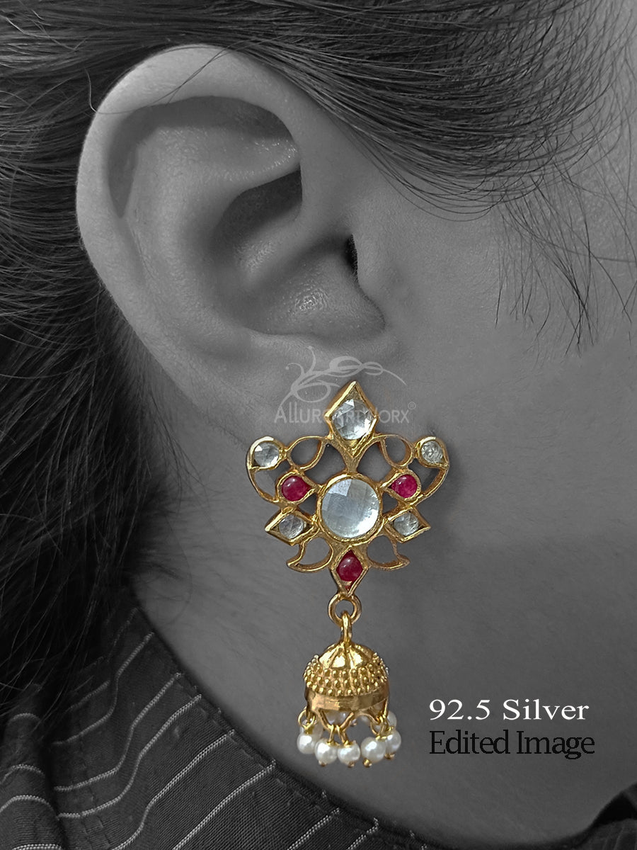 Kiva Silver Jhumkis