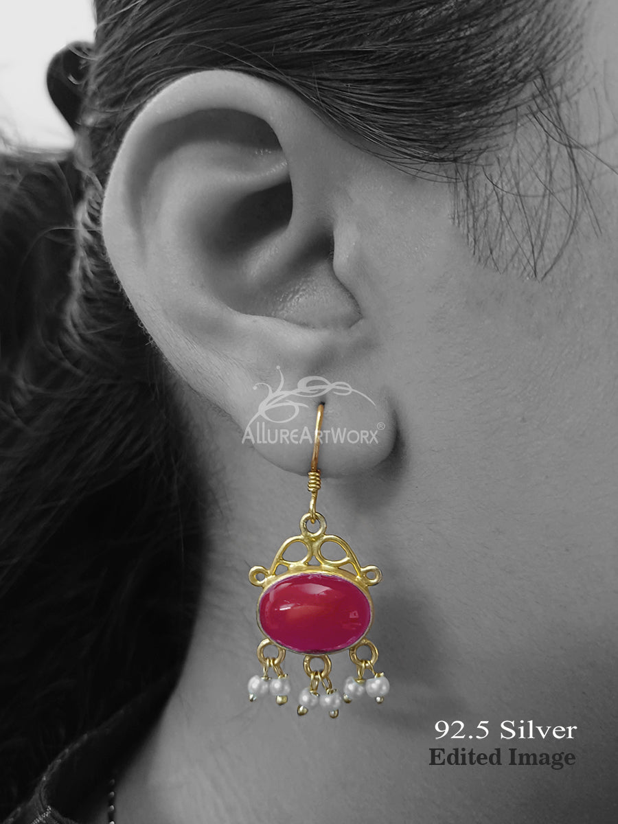 Carmine Silver Hooks