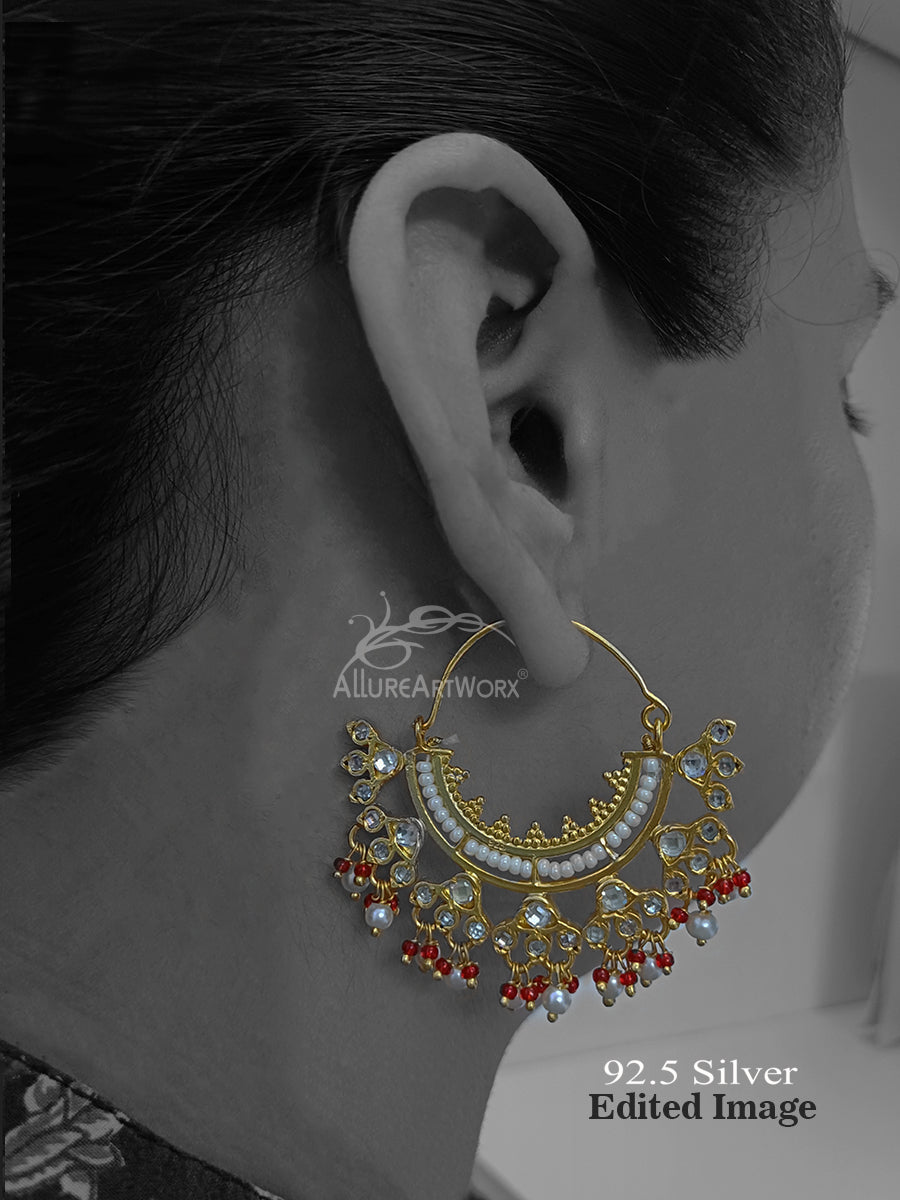 Aadhira Silver Earrings(2 way)