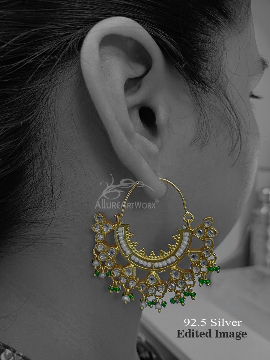 Aadhira Silver Earrings(2 way)
