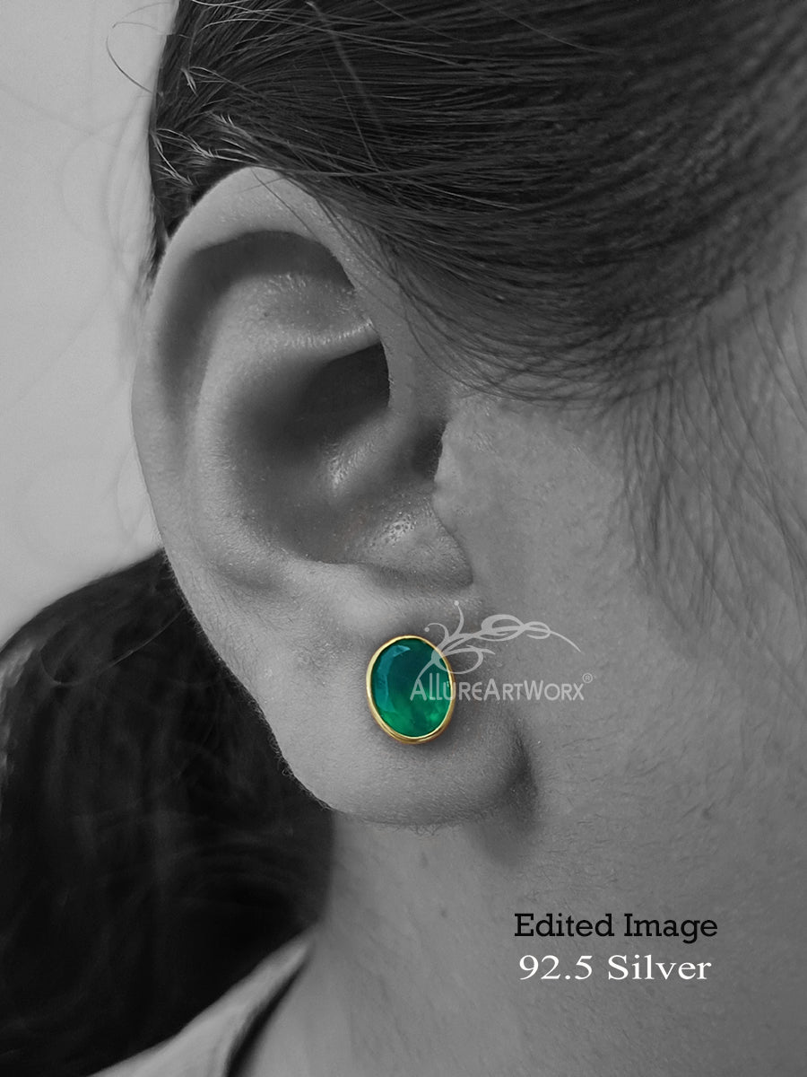 Onyx Silver Earrings