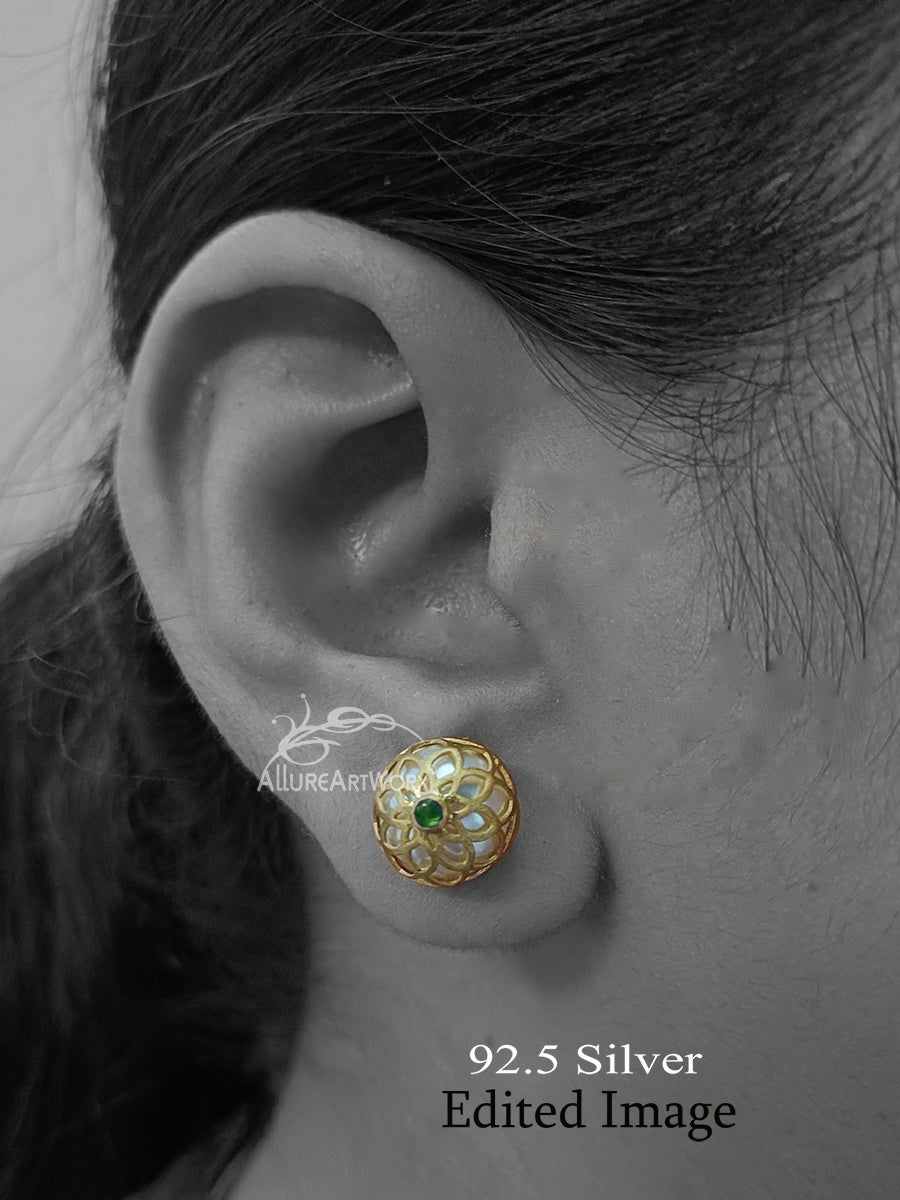 Amanthis Silver Earrings(Green)