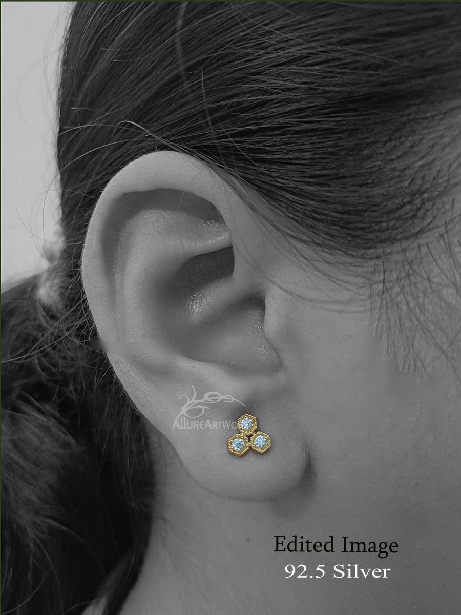 Anabel Silver Earrings(small-white)