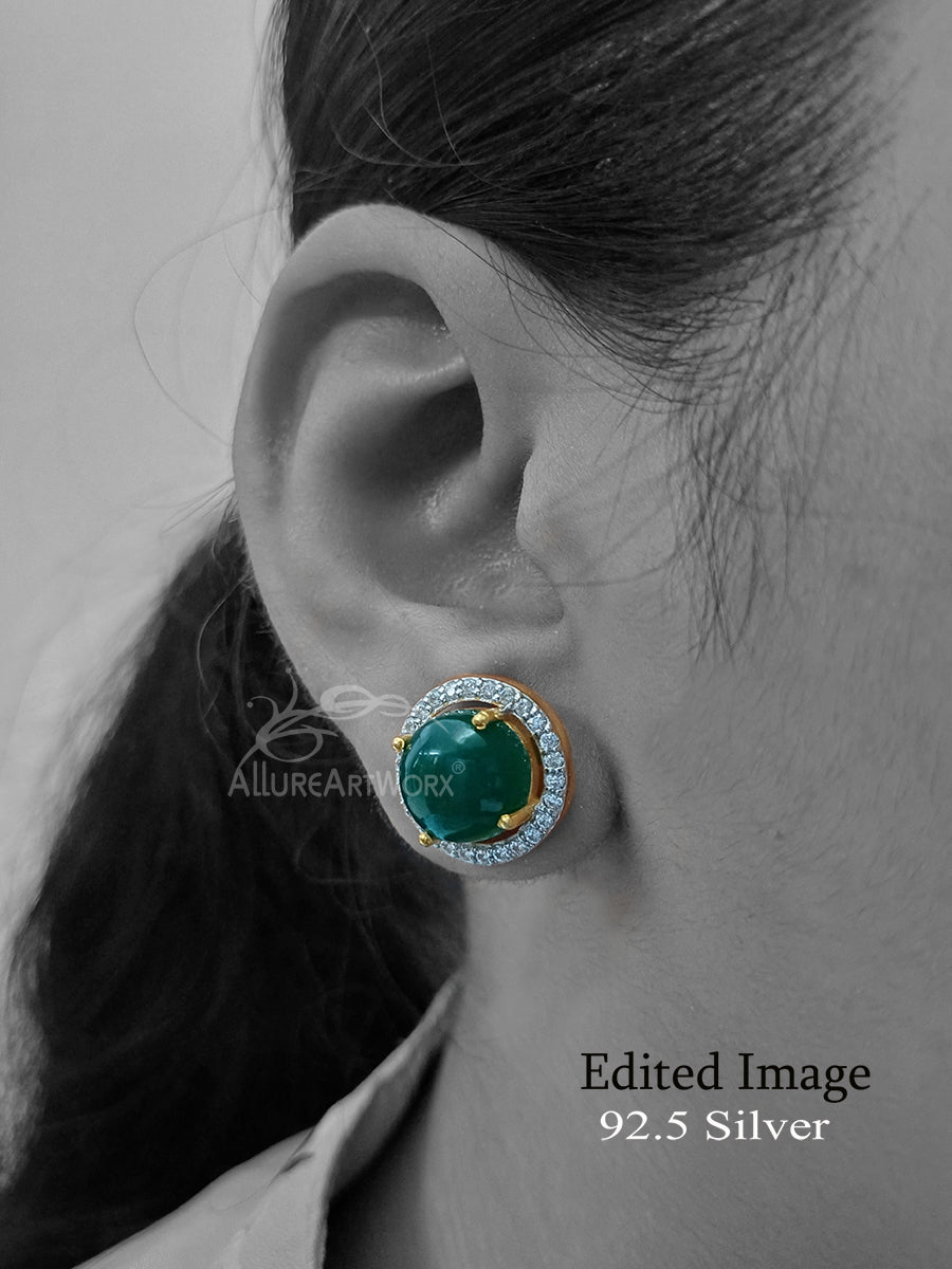 Ivy Silver Earrings(green)