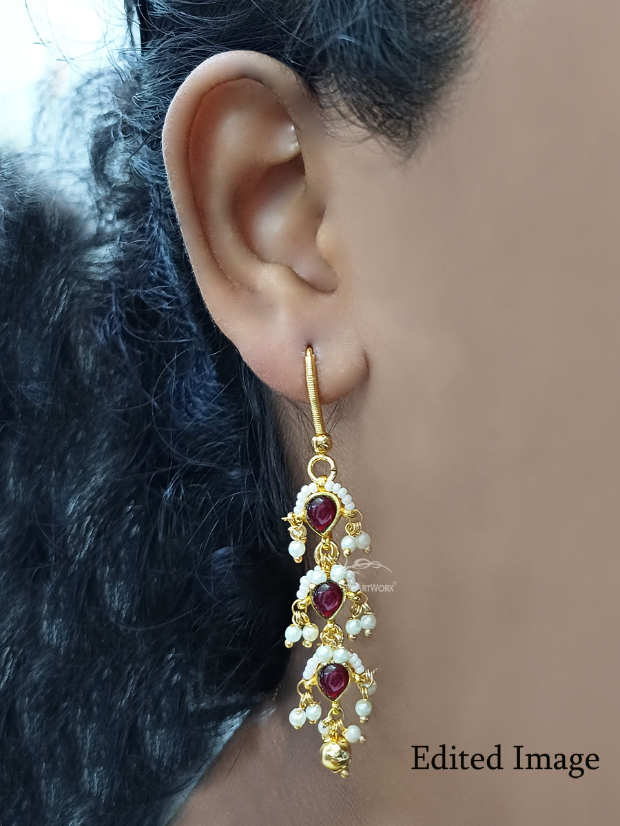 Jadau Earrings(Hooks)