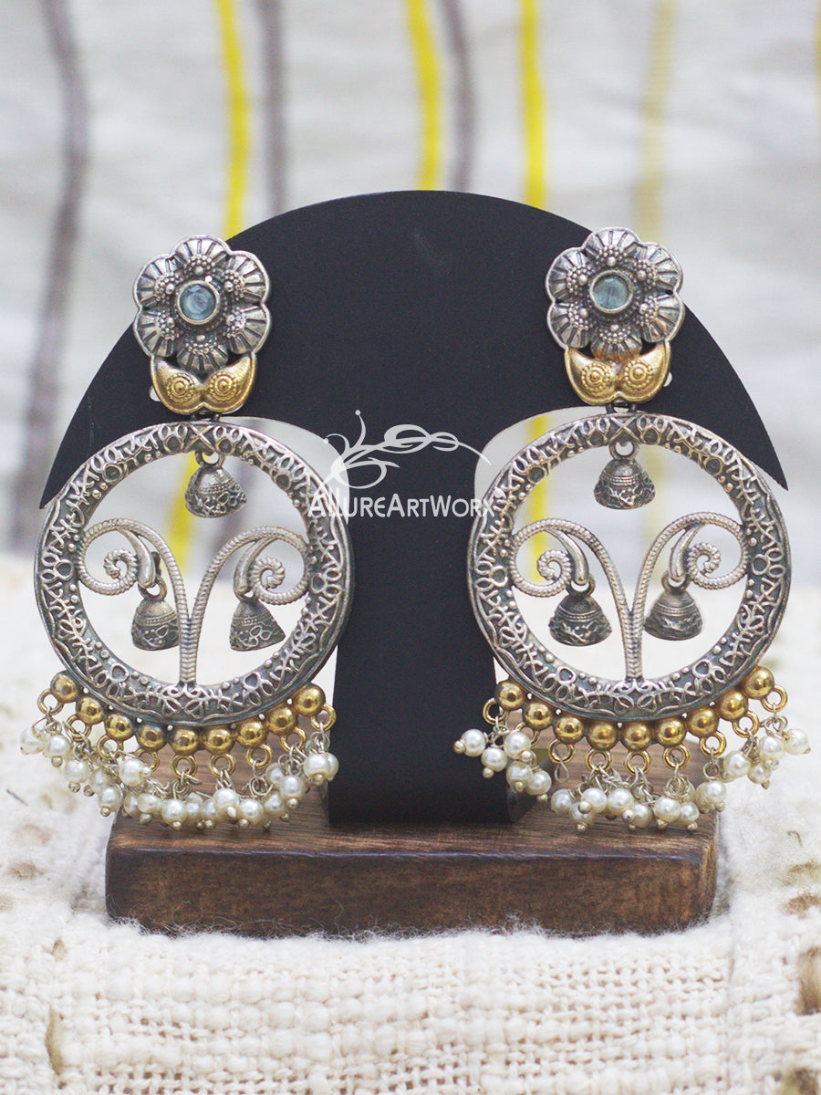 Trendy Earrings(long-two-tone)