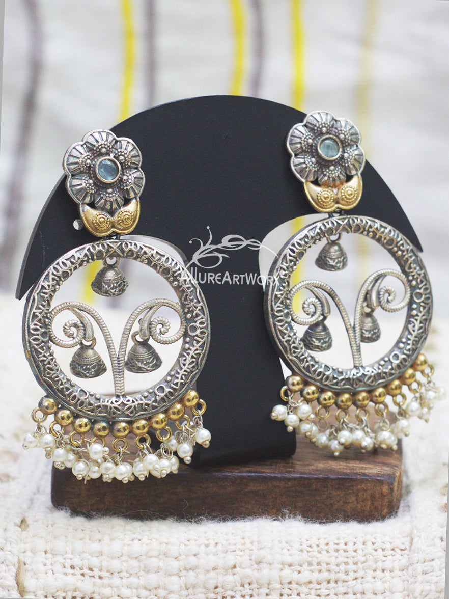 Trendy Earrings(long-two-tone)