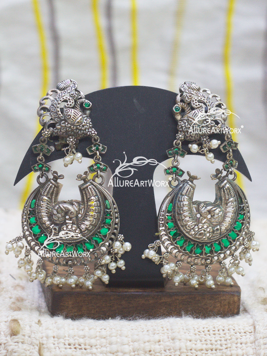 Peacock Earrings(green)