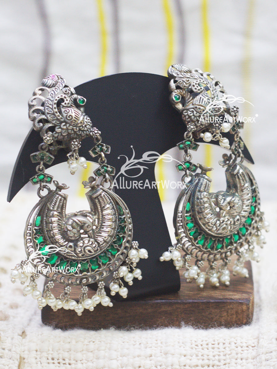 Peacock Earrings(green)