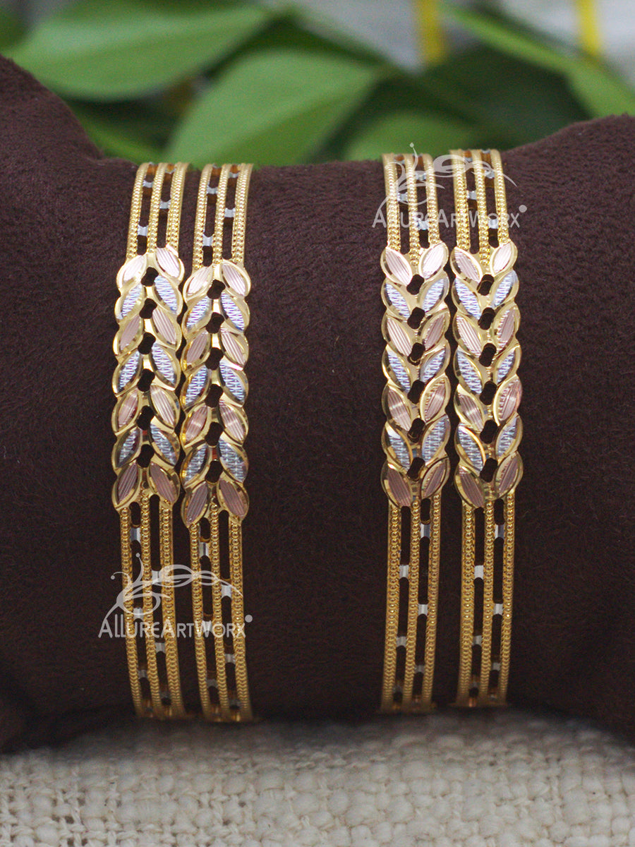 Trendy Bangles(Three-tone)