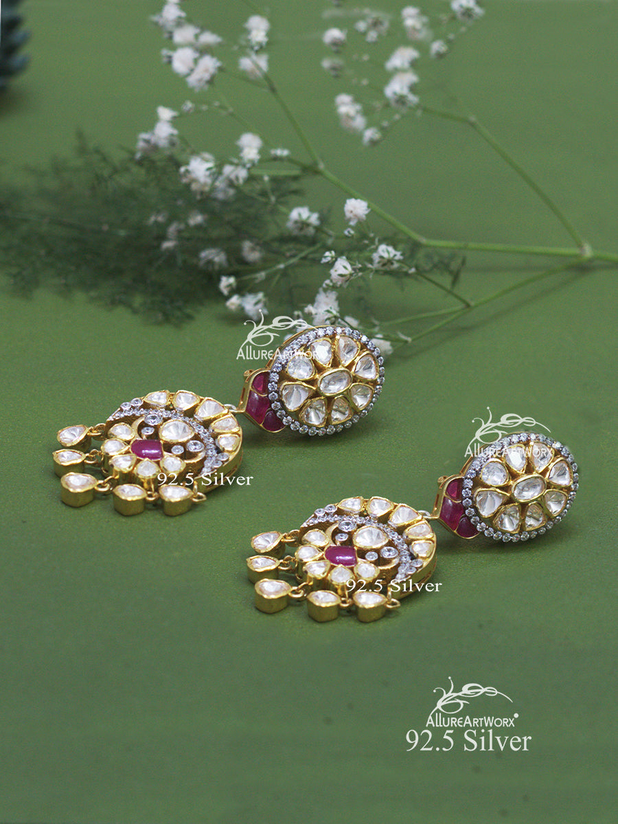 Blooming 92.5 Polki Earrings