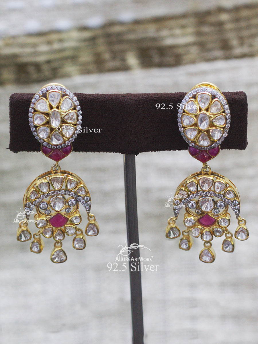 Blooming 92.5 Polki Earrings