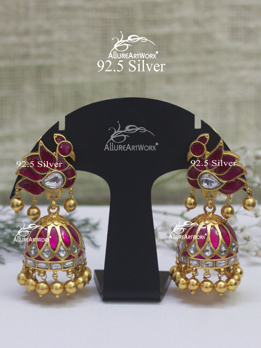 Kalapi Silver Jhumkas