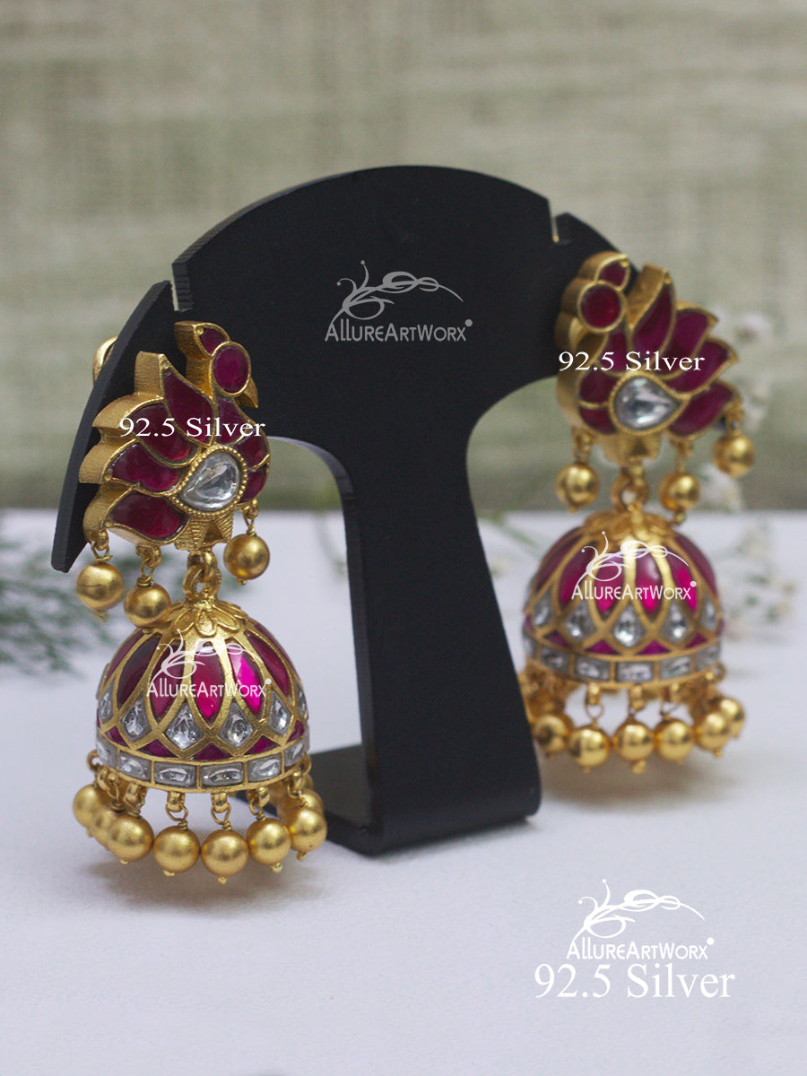 Kalapi Silver Jhumkas