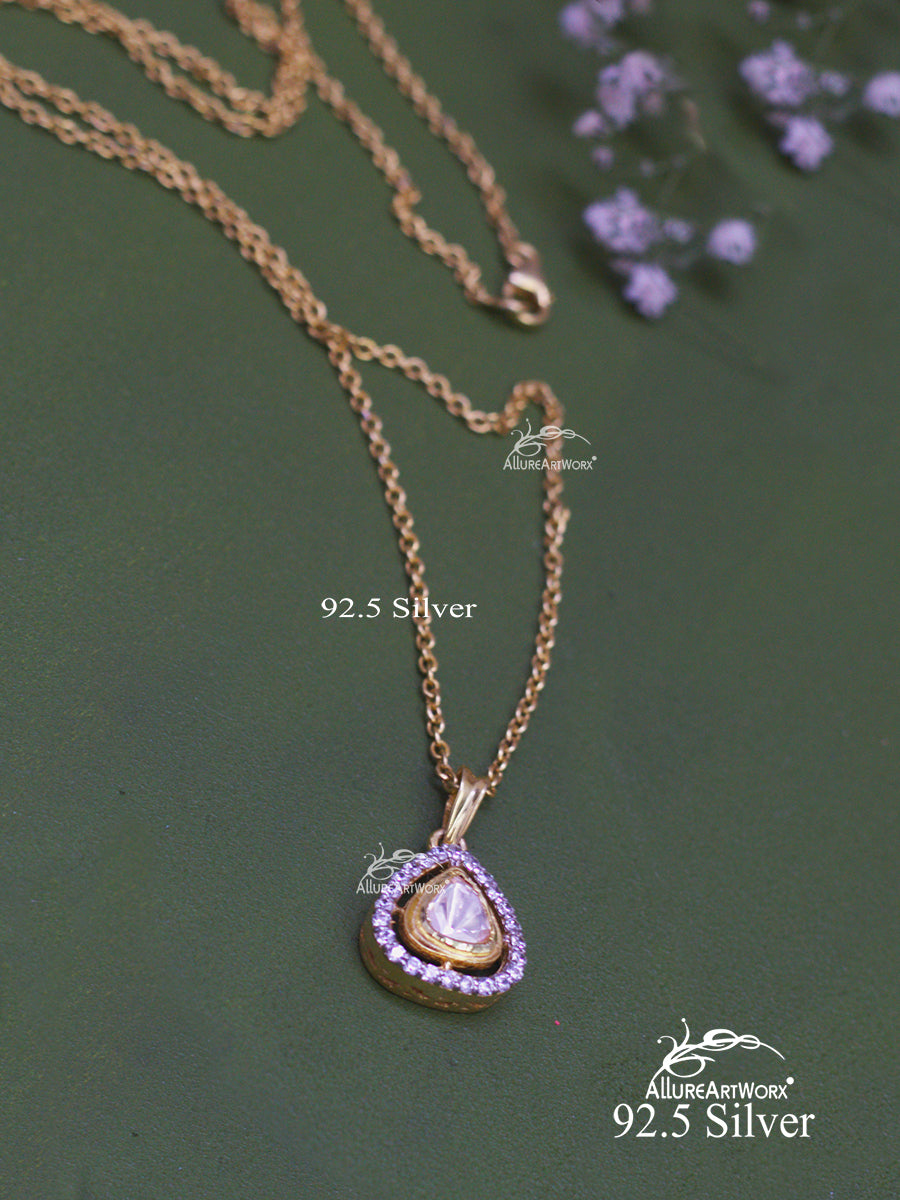 Aakruti Silver Pendant Set