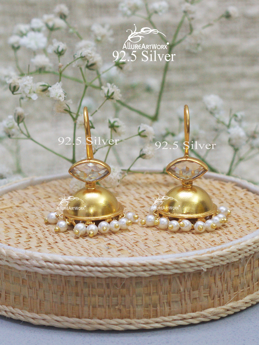 Opulent Silver Jhumkis