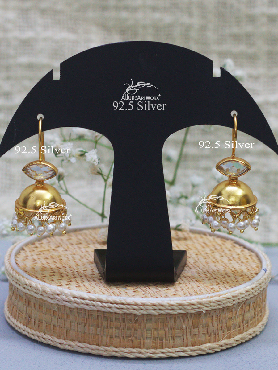 Opulent Silver Jhumkis