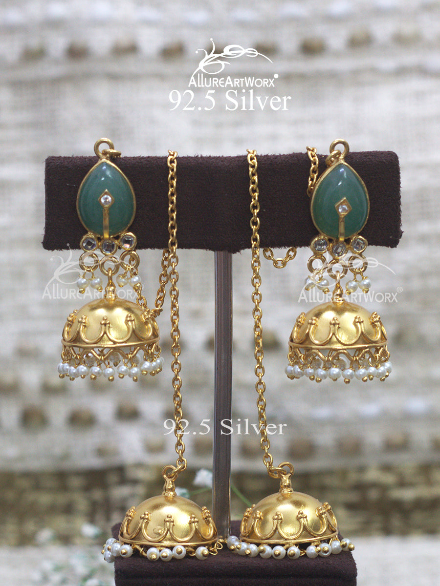 Grace Silver Jhumkis(long)