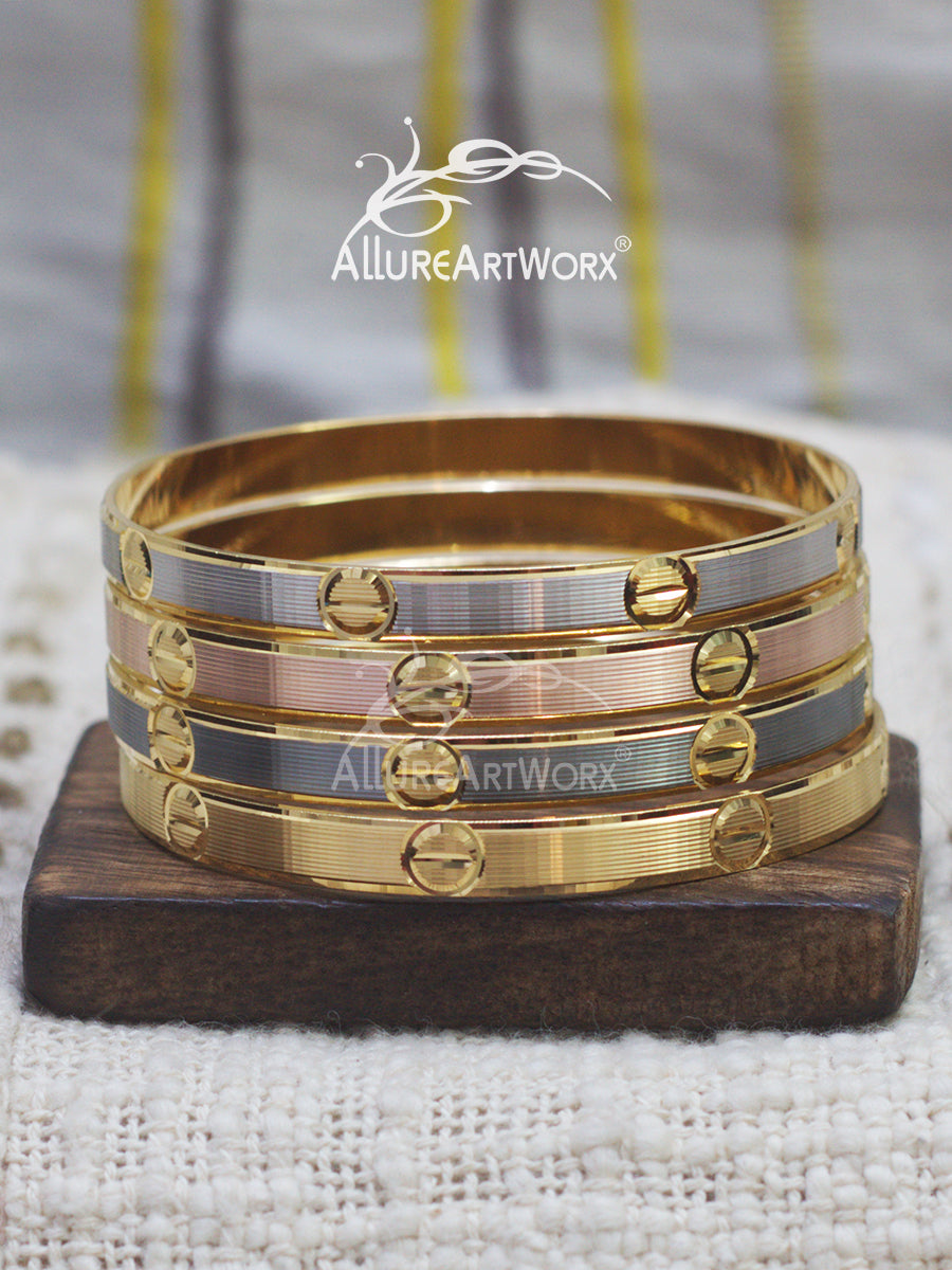 Trendy Bangles(Four-tone)