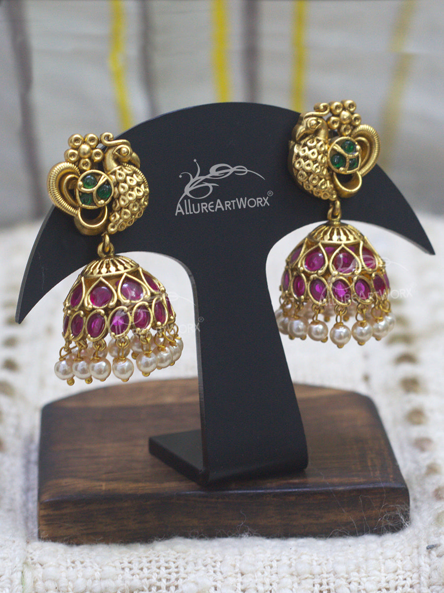 Peacock Jhumkas
