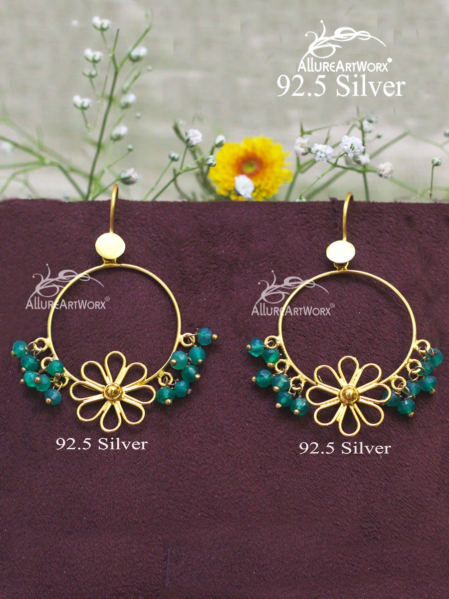 Chrysanthe Silver Hooks