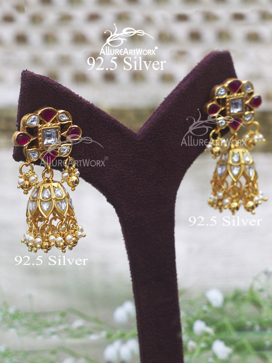 Gracious Silver Jhumkas